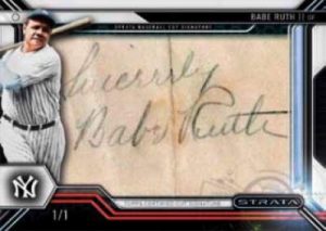 Topps Strata Baseball Cut Signatures Babe Ruth