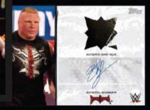 Topps WWE Heritage Lesnar Auto Relic