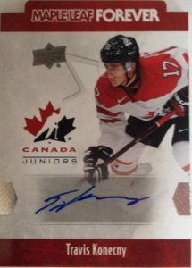 Team Canada Juniors Maple Leaf Forever Autographs Konecky