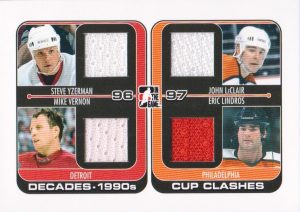 90s Cup Clashes Steve Yzerman, Mike Vernon, John LeClair, Eric Lindros