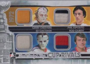 Lord Stanley's Mug Cup Rivals Quad Limited Gerry Cheevers, Phil Esposito, Ed Giacomin, Rod Gilbert