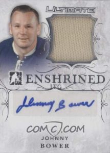 14th Edition Enshrined Jersey Auto Johnny Bower