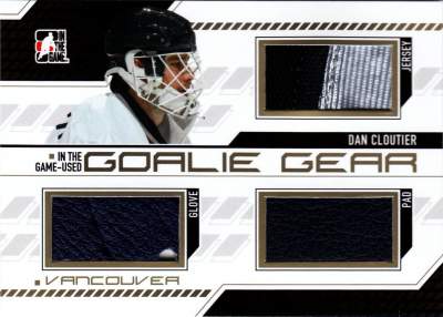 Game Used Goalie Gear Cloutier