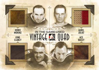 Game Used Vintage Quad Morenz, Joliat, Clancy, Bailey