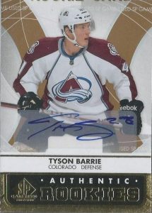 Authentic Rookies Gold Auto Tyson Barrie