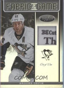 Certified Fabric of the Game Black Tag Brooks Orpik
