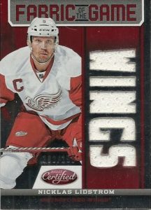 Certified Fabric of the Game Red Jersey Diecut Nicklas Lidstrom