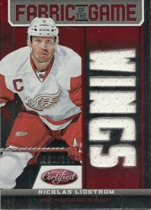 Certified Fabric of the Game Red Jersey Diecut Nicklas Lidstrom Certified Fabric of the Game Red Jersey Diecut Nicklas Lidstrom