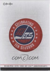Logo Patches 10th Anniversary Winnipeg Jets