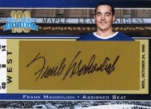 Assigned Seat Frank Mahovlich