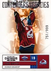 Contenders Legacies Joe Sakic Contenders Legacies Joe Sakic