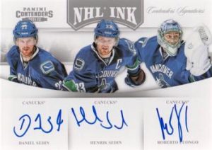 NHL INK Trio Daneil Sedin, Henrik Sedin, Roberto Luongo NHL INK Trio Daneil Sedin, Henrik Sedin, Roberto Luongo