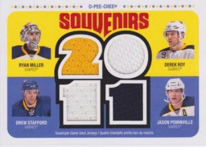 OPC Souvenirs Ryan Miller, Jason Pominville, Derek Roy, Drew Stafford OPC Souvenirs Ryan Miller, Jason Pominville, Derek Roy, Drew Stafford