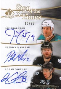 Sign of the Times 3 Jor Thornton, Patrick Marleau, Logan Couture