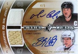 Winning Combos Autographs Mario Lemieux, Sidney Crosby