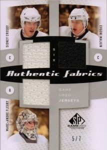 Authentic Fabrics Six Front Sidney Crosby, Marc-Andre Fleury, Evgeni Malkin