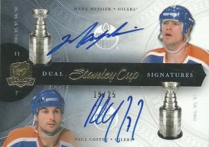 Dual Stanley Cup Signatures Mark Messier, Paul Coffey