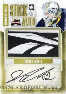 Game Used Stick and Auto Jhonas Enroth