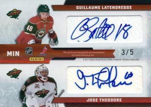 NHL Ink Back Guillaume Latandresse, Jose Theodore