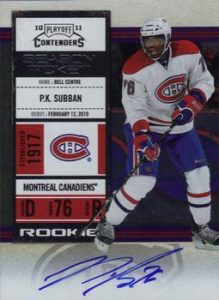 Rookie Ticket Auto PK Subban