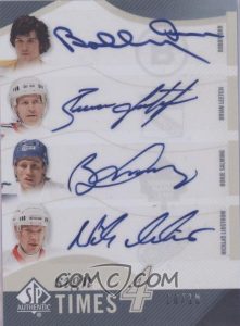 Sign of the Times Quads Bobby Orr, Brian Leetch, Borje Salming, Nicklas Lidstrom