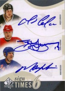 Sign of the Times Sixes Front Mario lemieux, Steve Yzerman, Mark Messier