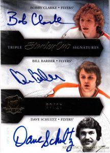 Stanley Cup Signatures Triple Bobby Clarke, Bill Barber, Dave Shultz