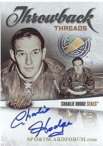 Throwback Threads Auto Charlie Hodge Throwback Threads Auto Charlie Hodge