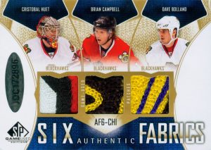 Authentic Fabrics Sixes Patches Back Cristobal Huet, Brian Campbell, Dave Bolland
