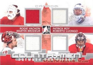 Countrymen Silver Rogie Vachon, Patrick Roy, Martin Brodeur, Roberto Luongo