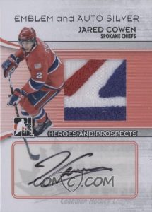 Game-Used Emblem Auto Jared Cowen
