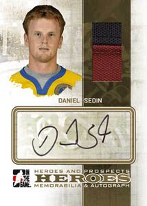 Heroes Memo and Auto Daniel Sedin