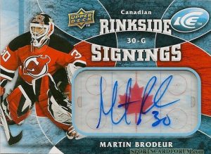 Rinkside Signings Canadian Martin Brodeur