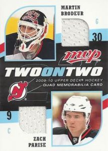 Two on Two Jersey Front Martin Brodeur, Zach Parise Two on Two Jersey Front Martin Brodeur, Zach Parise