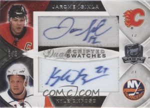 Dual Scripted Swatches Jarome Iginla, Kyle Okposo