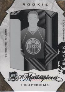 Printing Plates UD Black Rookie Letterman Theo Peckham Printing Plates UD Black Rookie Letterman Theo Peckham