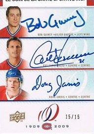 Triple Auto Guy Carbonneau, Bob Gainey, Doug Jarvis Triple Auto Guy Carbonneau, Bob Gainey, Doug Jarvis