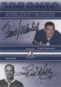 Double Autographs Frank Mahovlich, Red Kelly