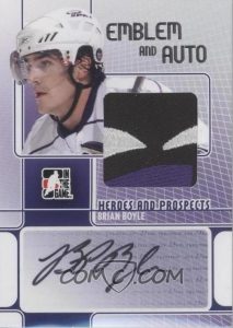 Game-Used Emblem and Auto Brian Boyle
