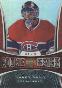 Rookie Premiers Carey Price Rookie Premiers Carey Price