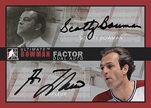 Bowman Factor Dual Auto Scotty Bowman, Guy Lafleur