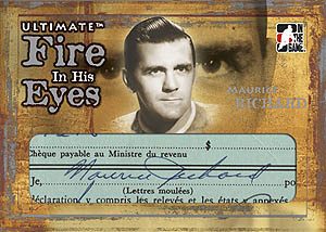Fire in His Eyes Auto Maurice Richard