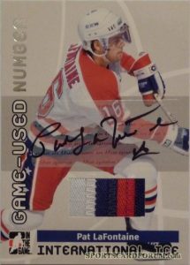 Game-Used Number Autographs Pat LaFontaine