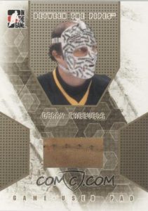 Game-Used Pad Gold Gerry Cheevers
