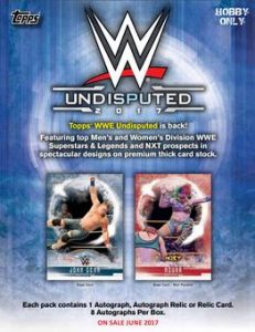 2017 Topps WWE Undisputed Sell Sheet