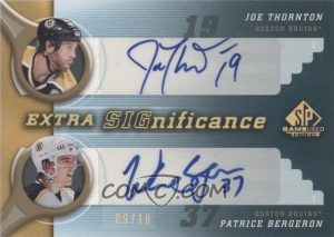 Extra SIGnificance Gold Joe Thornton, Patrice Bergeron