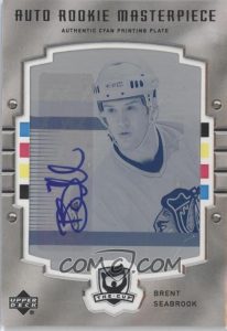 Printing Plates Ultimate Collection Cyan Brent Seabrook