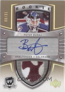 Rookie Auto Patch Gold Peter Budaj