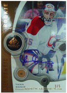 SP Game Used Autographs Yann Danis