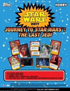 wrapper 2017 Topps Star Wars The Last Jedi Complete 100-Card Base Set 